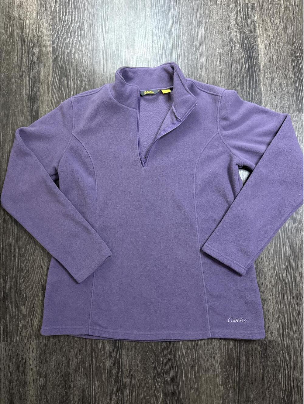 Cabela's Purple Fleece Quarter-Zip Pullover Size L